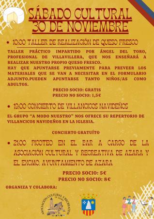 Imagen Talleres gastronómicos y concierto de villancicos para el sábado...