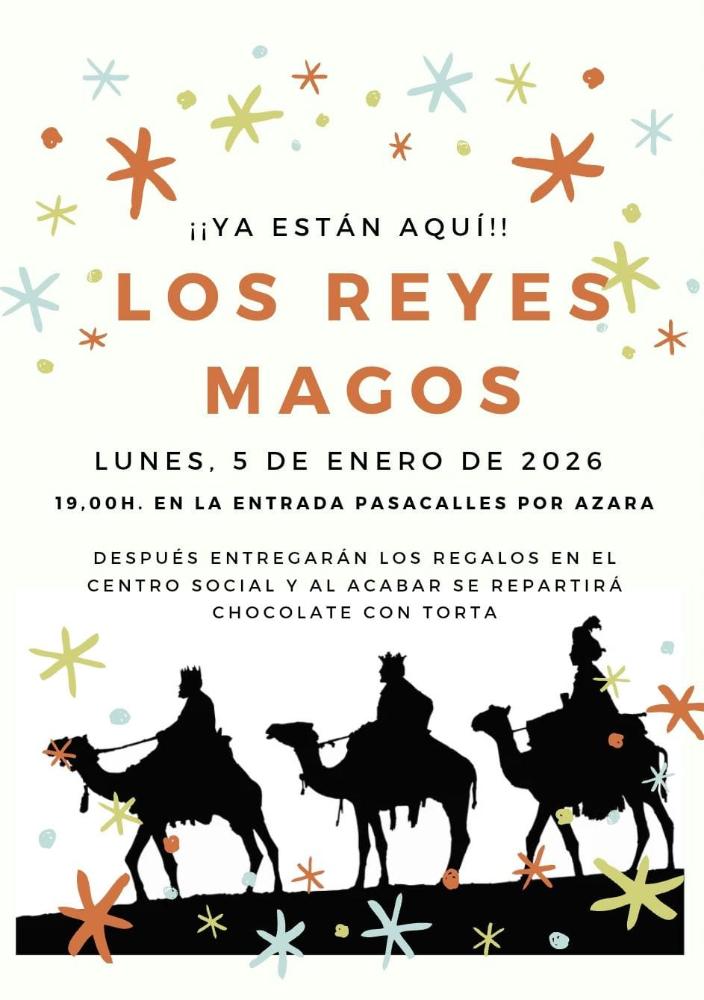 Imagen Los Reyes Magos visitarán Azara el lunes 5 de enero