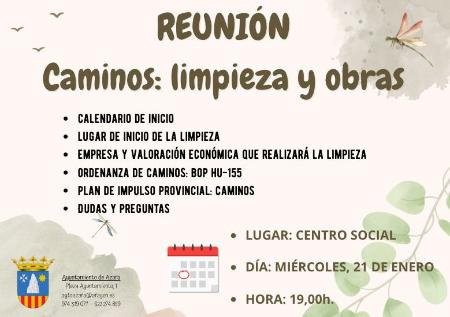 Imagen Reunión en Azara para tratar temas de caminos, limpiezas y obras